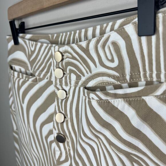 J.‎ McLaughlin Leora Wide Leg Jeans in Tan/Cream Seabray Size 8 MRSP $188 - Picture 5 of 14